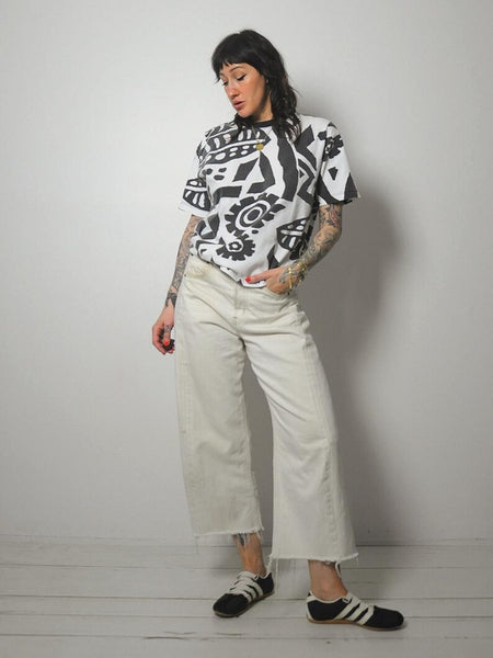 90's Abstract Print Tshirt