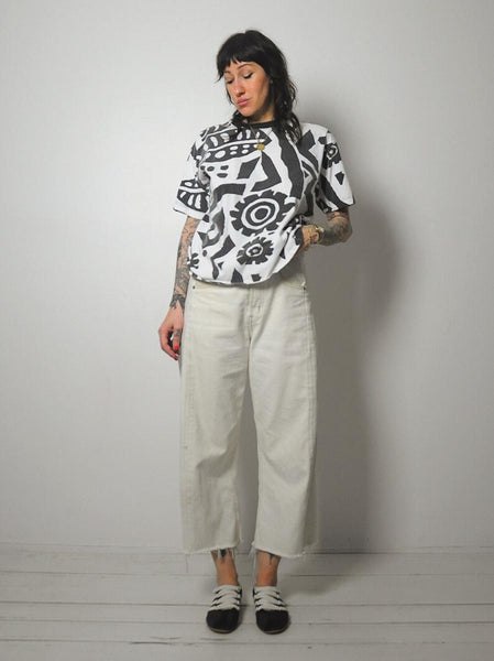 90's Abstract Print Tshirt