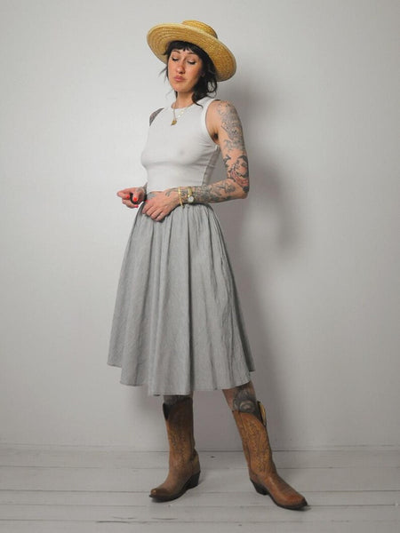1970's Striped Full Circle Skirt