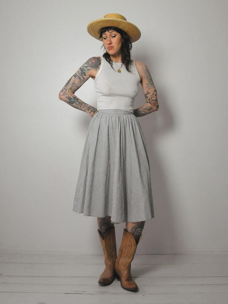 1970's Striped Full Circle Skirt