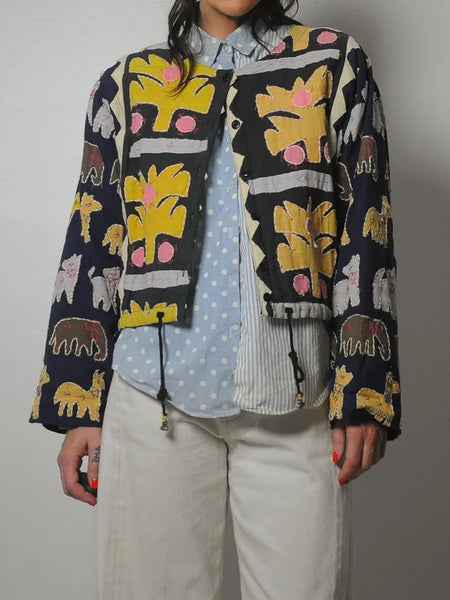 1980's Novelty Animal Patchwork Jacket