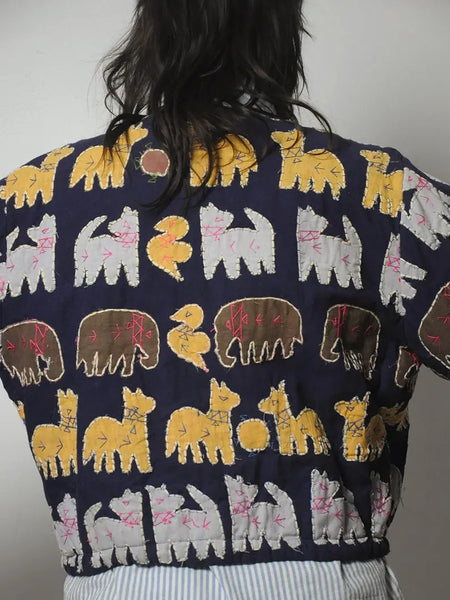 1980's Novelty Animal Patchwork Jacket