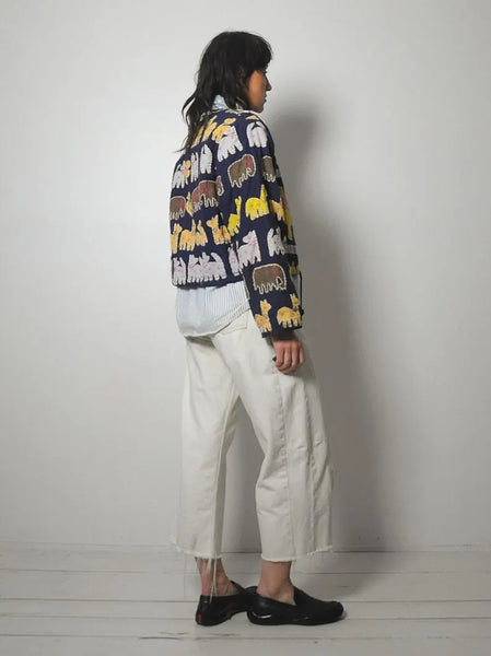 1980's Novelty Animal Patchwork Jacket