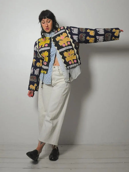 1980's Novelty Animal Patchwork Jacket