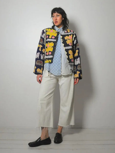 1980's Novelty Animal Patchwork Jacket