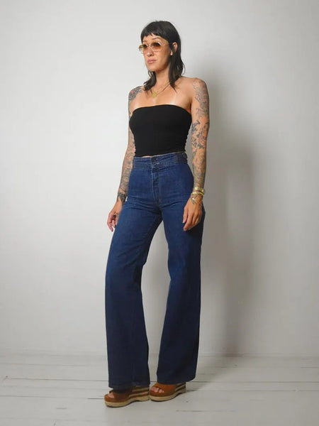 1970's Indigo Buckle Bellbottoms