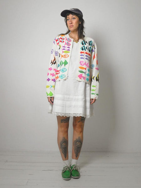 1996 Michael Simon Fish Cardigan