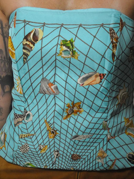 Silk Seashell Net Corset