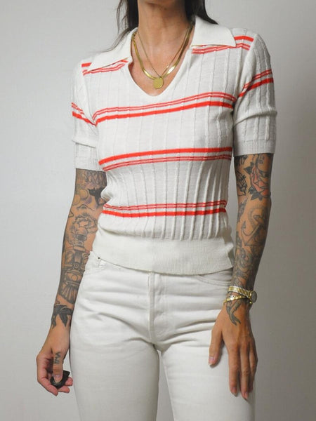 Red Stripe Summer Sweater