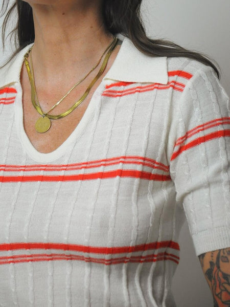 Red Stripe Summer Sweater