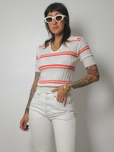 Red Stripe Summer Sweater