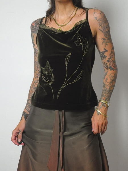 90's Velvet Flower Tank