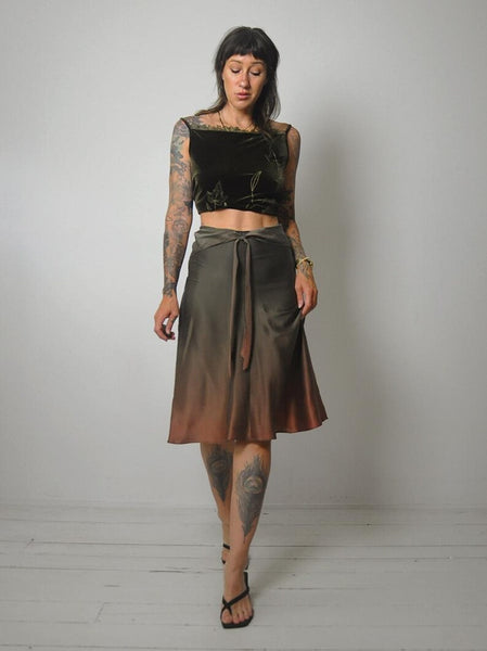 90's Peter Cohen Ombre Silk Skirt