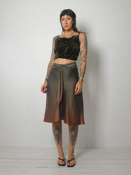 90's Peter Cohen Ombre Silk Skirt