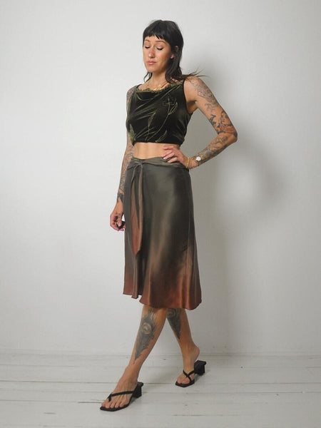 90's Peter Cohen Ombre Silk Skirt