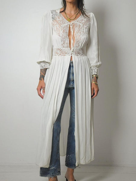 1940's Lace Robe Dressing Gown