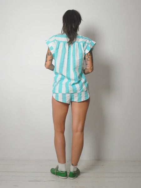 Striped 2 Piece Short Set