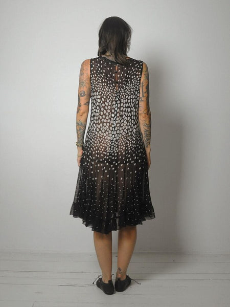 Ombre Dotted Sheer Dress