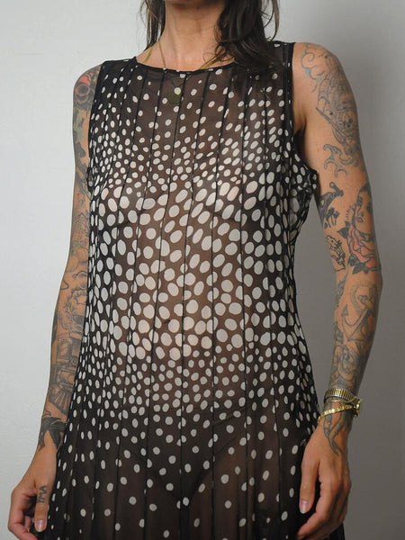 Ombre Dotted Sheer Dress