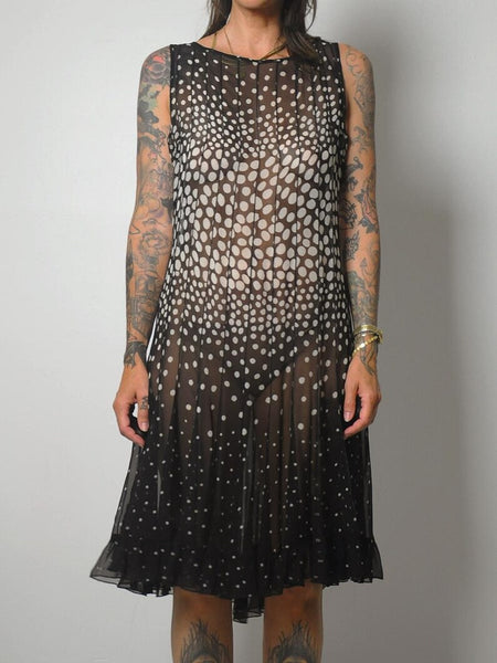 Ombre Dotted Sheer Dress