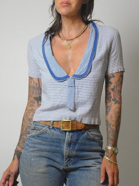 50's Striped Sailor Top