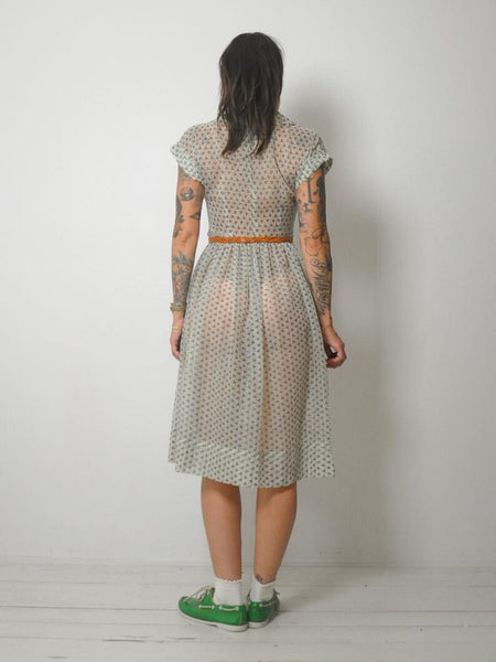 1950's Sheer Shamrock Dress
