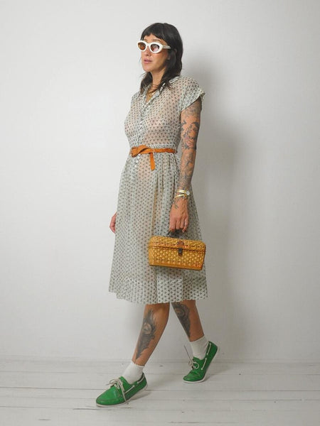 1950's Sheer Shamrock Dress