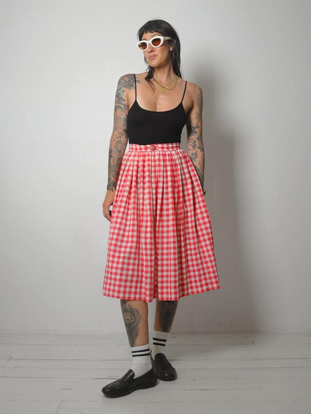 50's Gingham Circle Skirt