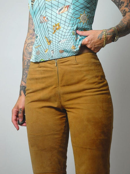1990's Low Rise Suede Pants
