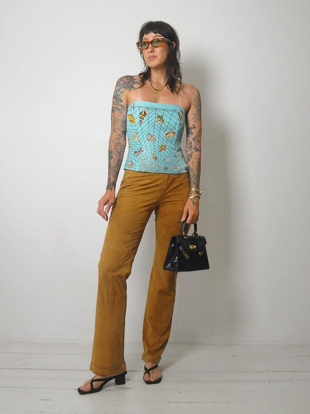 1990's Low Rise Suede Pants