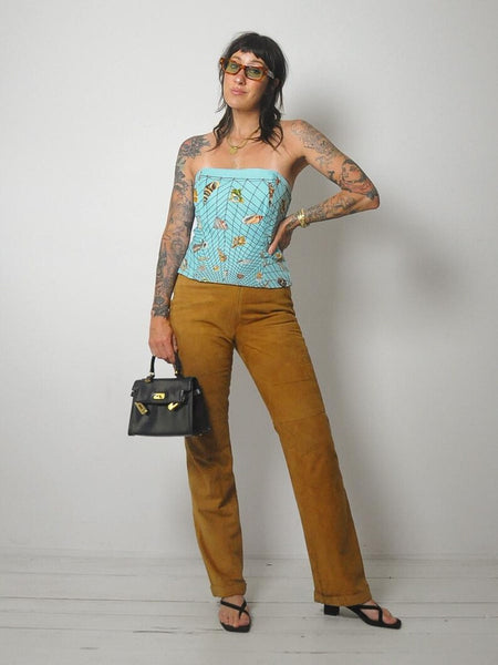 1990's Low Rise Suede Pants