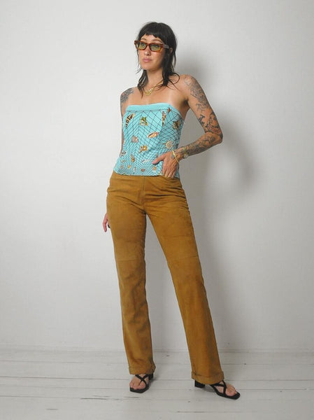 1990's Low Rise Suede Pants