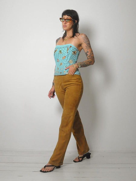 1990's Low Rise Suede Pants