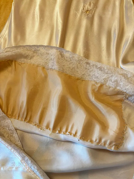 1920's Silk & Lace Bias Slip