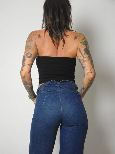 1970's Indigo Buckle Bellbottoms