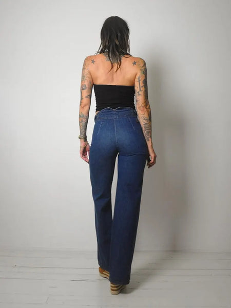 1970's Indigo Buckle Bellbottoms