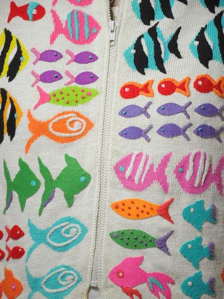 1996 Michael Simon Fish Cardigan