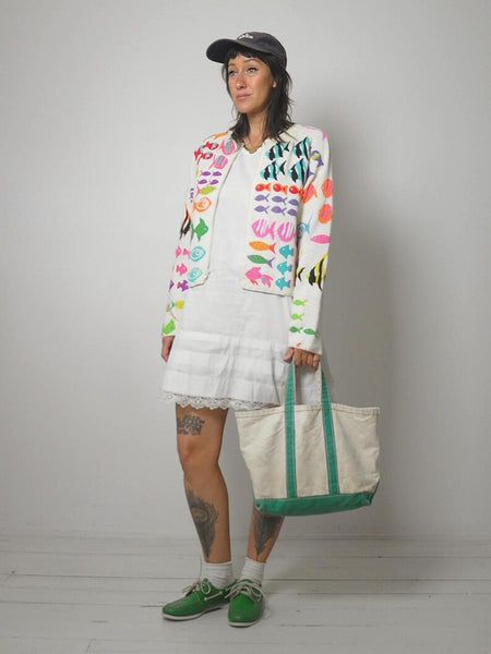 1996 Michael Simon Fish Cardigan
