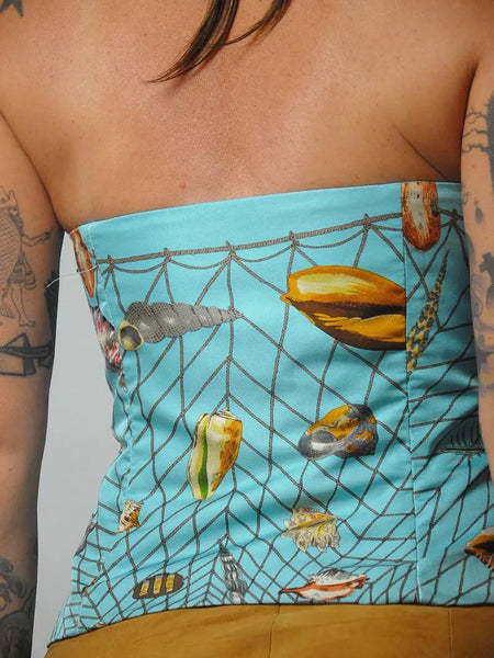 Silk Seashell Net Corset