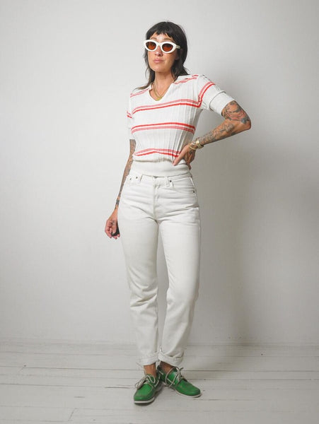 Red Stripe Summer Sweater
