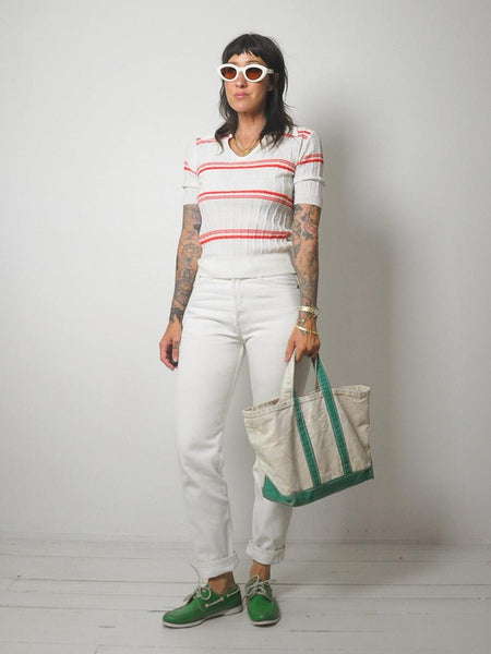 Red Stripe Summer Sweater