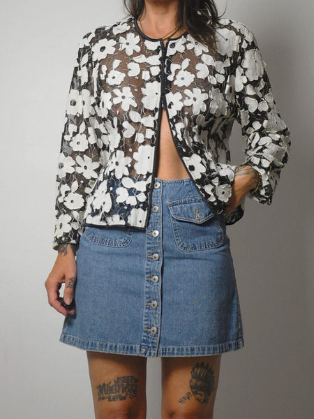 1990's Sheer Floral Jacket