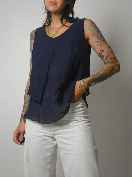 y2k French Navy Minimal Tank