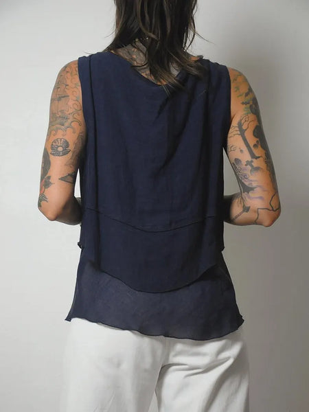 y2k French Navy Minimal Tank
