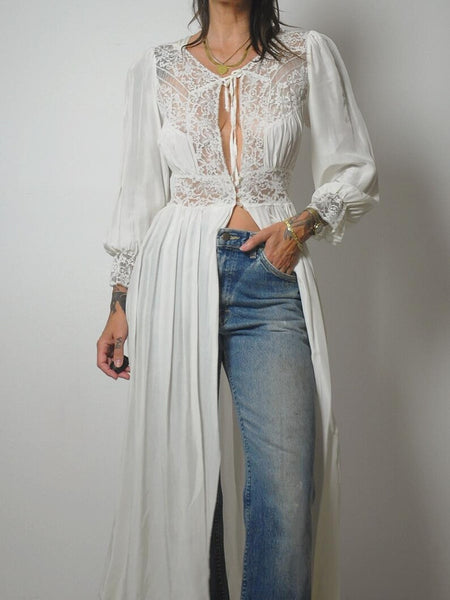 1940's Lace Robe Dressing Gown