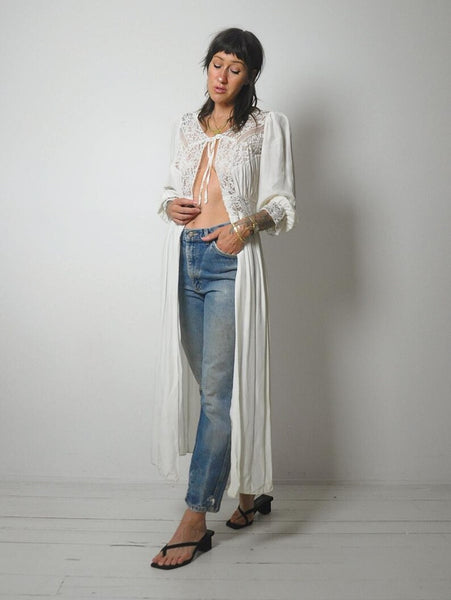 1940's Lace Robe Dressing Gown