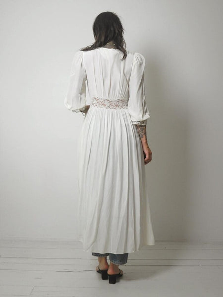 1940's Lace Robe Dressing Gown