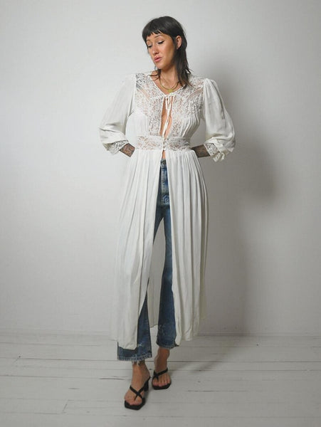 1940's Lace Robe Dressing Gown