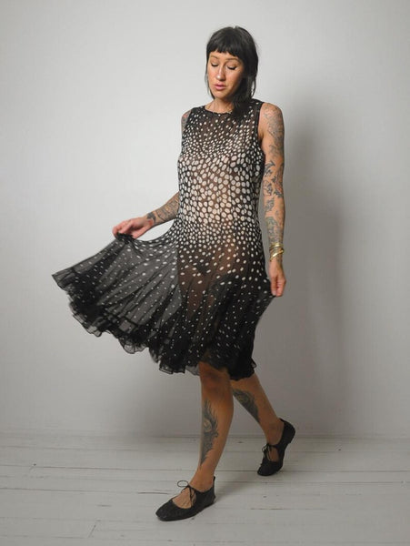 Ombre Dotted Sheer Dress