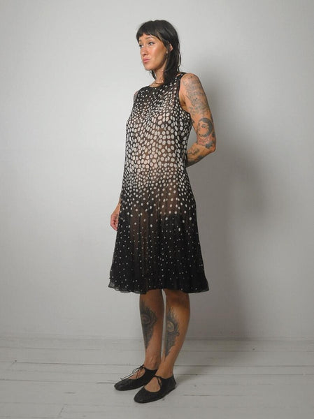 Ombre Dotted Sheer Dress